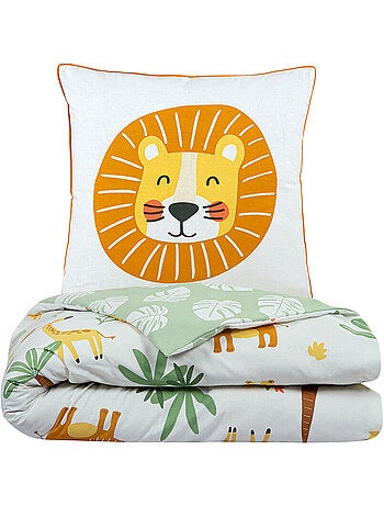 Future Home - Parure de lit enfant lion jungle réversible
