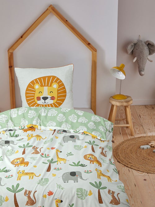 Future Home - Parure de lit enfant lion jungle réversible - Kiabi
