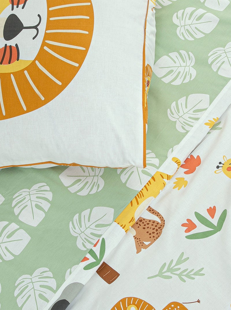 Future Home - Parure de lit enfant lion jungle réversible Blanc - Kiabi