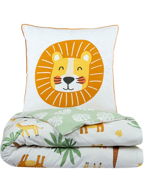 Future Home - Parure de lit enfant lion jungle réversible - Kiabi