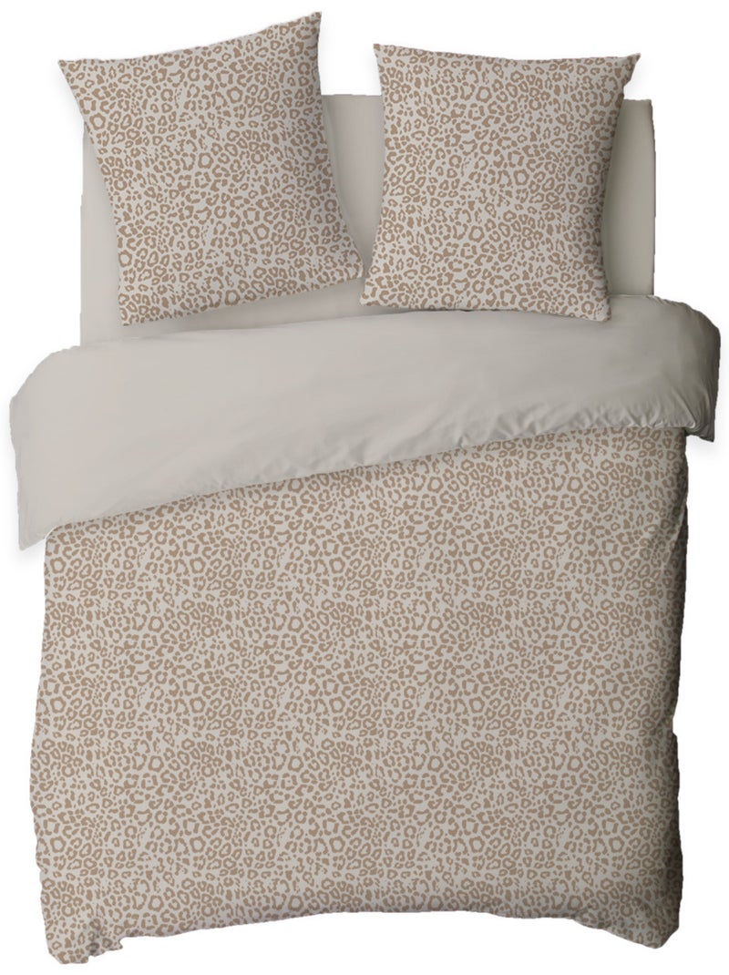 Future home - parure de lit imprimé léopard en coton Beige - Kiabi