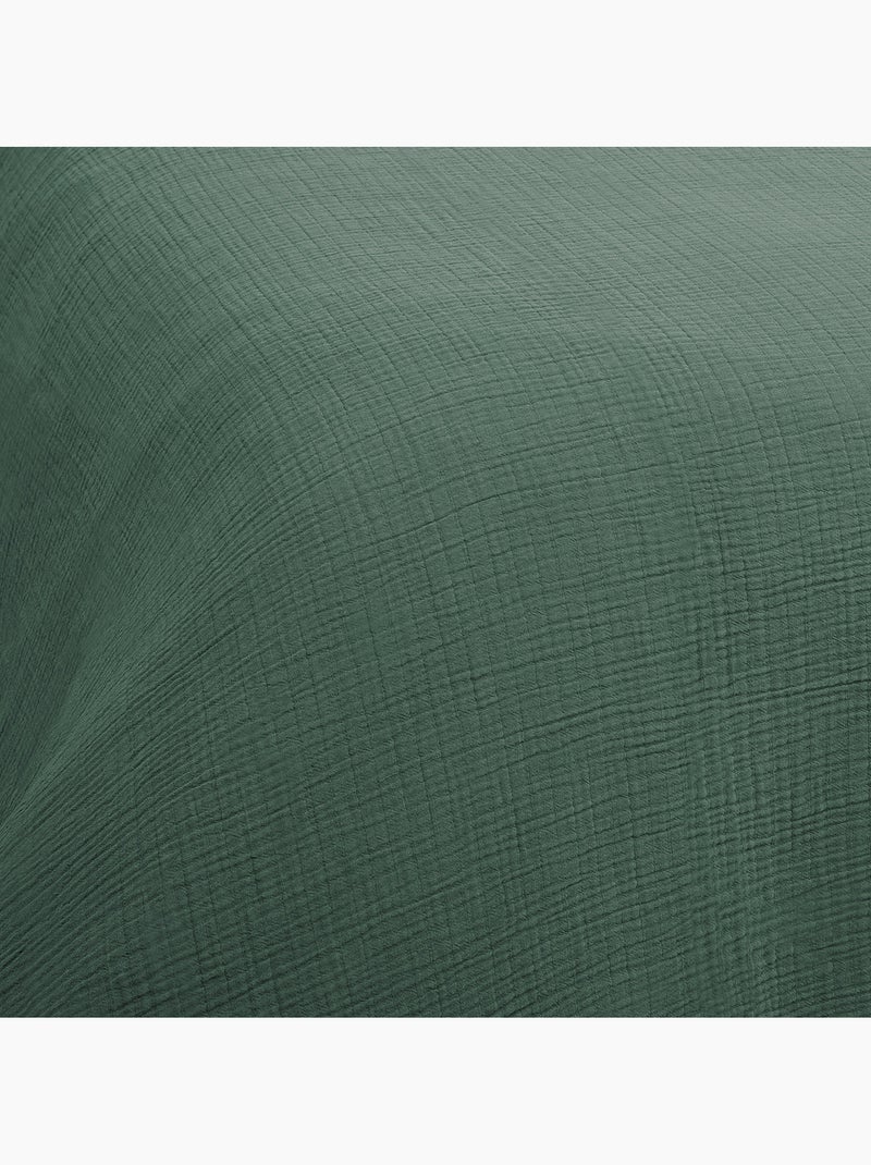 Future Home - Parure de lit simple en gaze de coton Vert - Kiabi