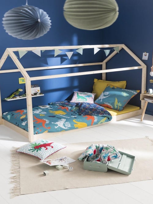 Future Home - Plaid enfant polyester gris 130x150cm - Kiabi