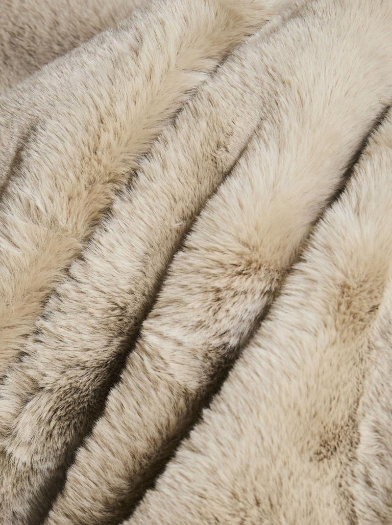 Future Home - Plaid fausse fourrure 150x200 cm Beige - Kiabi