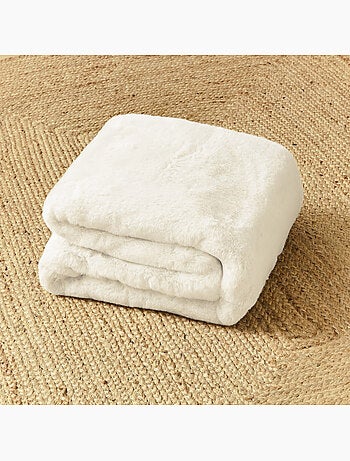 Plaid déco en fausse fourrure Oeko-Tex - 150 x 200 cm - Future Home