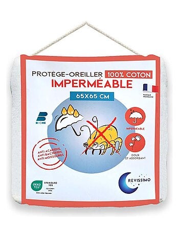 Future Home - Protège oreiller molleton anti-acariens impérméable