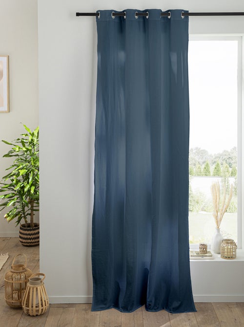 Future Home - Rideau uni en gaze de coton oeillets à l'unité 140x260cm - Kiabi