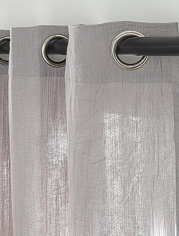 Future Home - Rideau uni en gaze de coton oeillets à l'unité 140x260cm