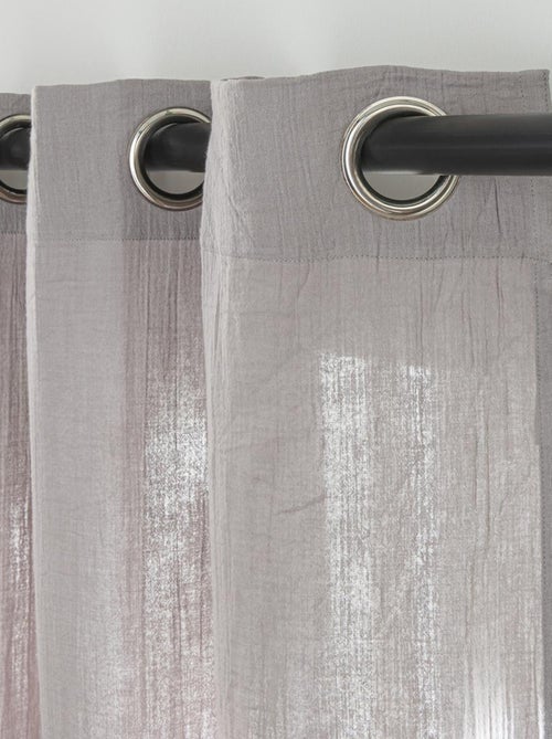 Future Home - Rideau uni en gaze de coton oeillets à l'unité 140x300cm - Kiabi