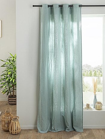 Future Home - Rideau uni en gaze de coton oeillets à l'unité 140x300cm