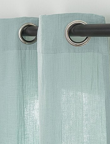 Future Home - Rideau uni en gaze de coton oeillets à l'unité 140x300cm