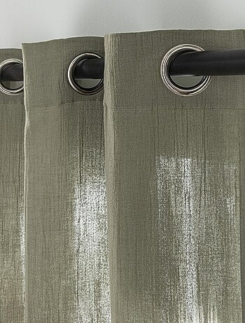 Future Home - Rideau uni en gaze de coton oeillets à l'unité 140x300cm