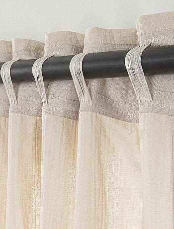Future Home - Rideau uni en gaze de coton pattes cachées à l'unité 140x260cm