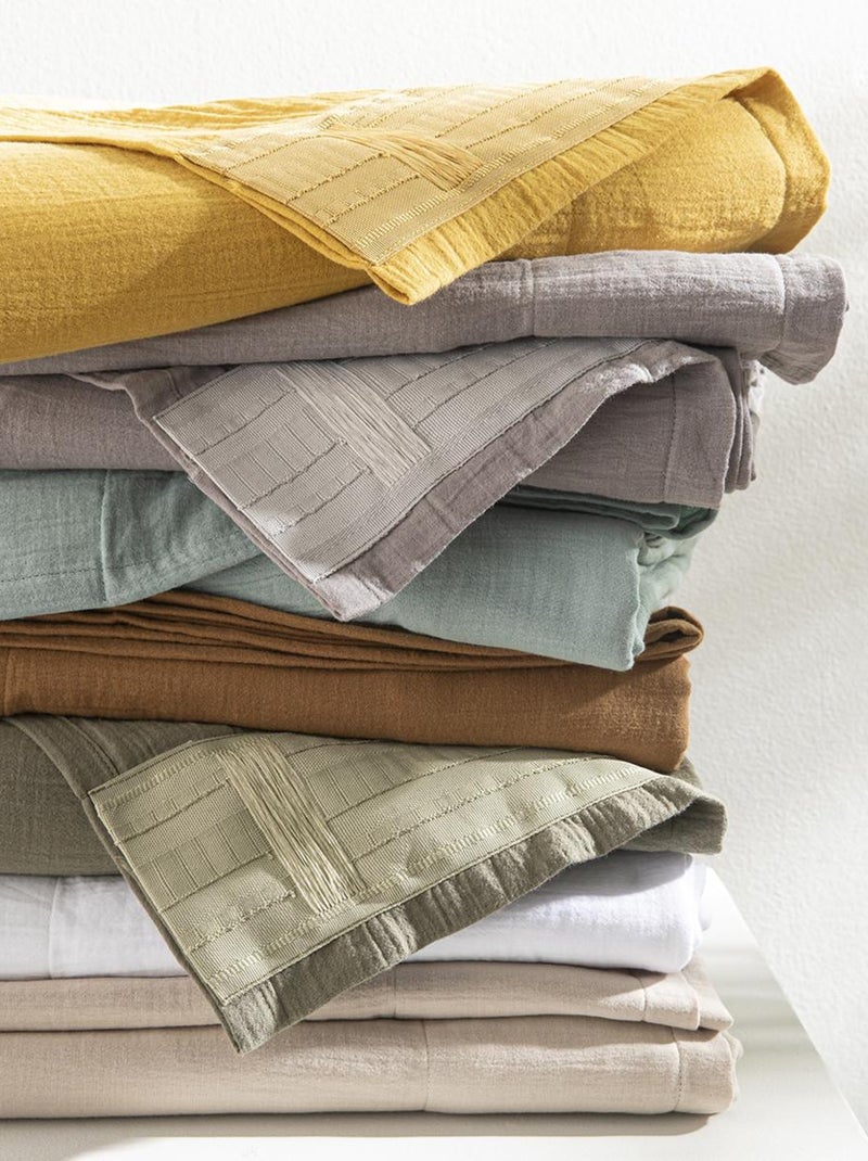 Future Home - Rideau uni en gaze de coton pattes cachées à l'unité 140x260cm Beige - Kiabi