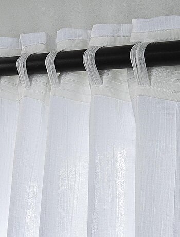 Future Home - Rideau uni en gaze de coton pattes cachées à l'unité 140x260cm