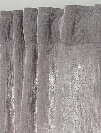 Future Home - Rideau uni en gaze de coton pattes cachées à l'unité 140x260cm