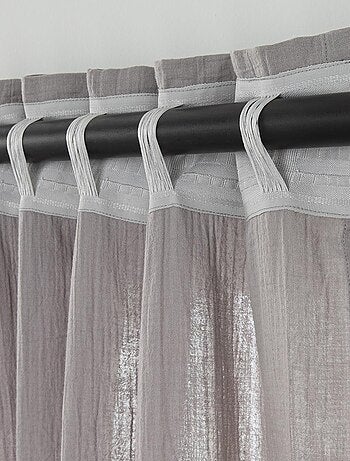 Future Home - Rideau uni en gaze de coton pattes cachées à l'unité 140x260cm