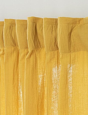 Future Home - Rideau uni en gaze de coton pattes cachées à l'unité 140x260cm