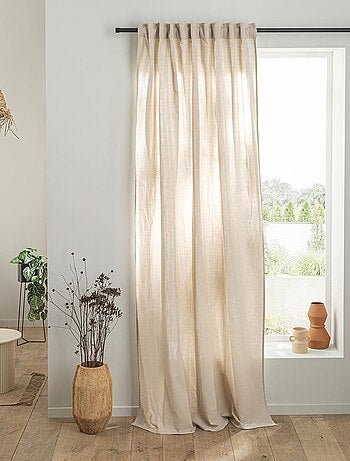 Future Home - Rideau uni en gaze de coton pattes cachées à l'unité 140x300cm