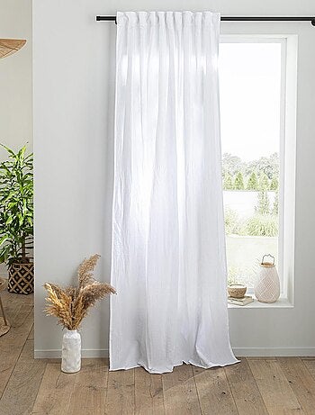 Future Home - Rideau uni en gaze de coton pattes cachées à l'unité 140x300cm