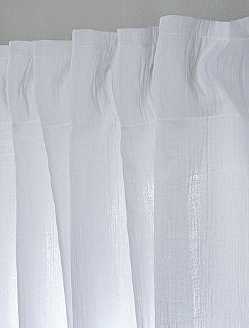 Future Home - Rideau uni en gaze de coton pattes cachées à l'unité 140x300cm