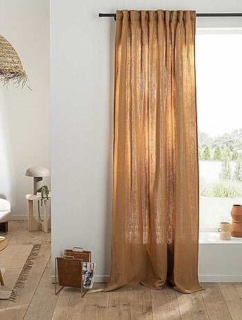 Future Home - Rideau uni en gaze de coton pattes cachées à l'unité 140x300cm