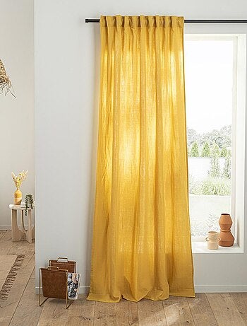 Future Home - Rideau uni en gaze de coton pattes cachées à l'unité 140x300cm