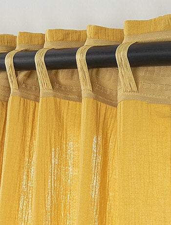 Future Home - Rideau uni en gaze de coton pattes cachées à l'unité 140x300cm