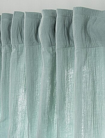 Future Home - Rideau uni en gaze de coton pattes cachées à l'unité 140x300cm