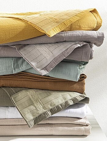 Future Home - Rideau uni en gaze de coton pattes cachées à l'unité 140x300cm