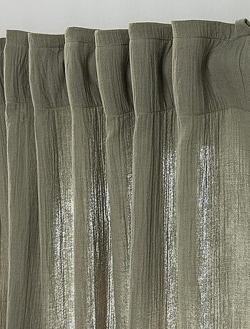 Future Home - Rideau uni en gaze de coton pattes cachées à l'unité 140x300cm