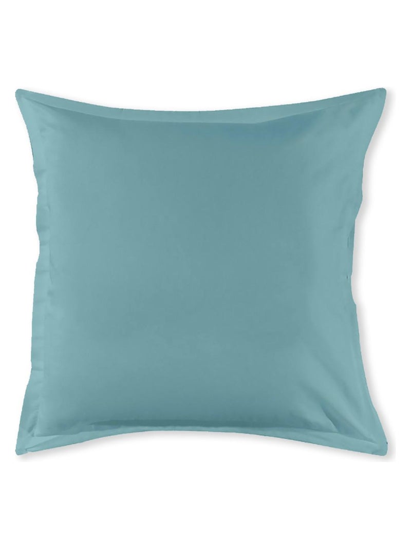 Future Home - Taie d'oreiller en coton 57 fils unie bleu turquoise Bleu - Kiabi