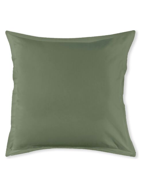 Future Home - Taie d'oreiller en coton 57 fils unie vert sauge - Kiabi