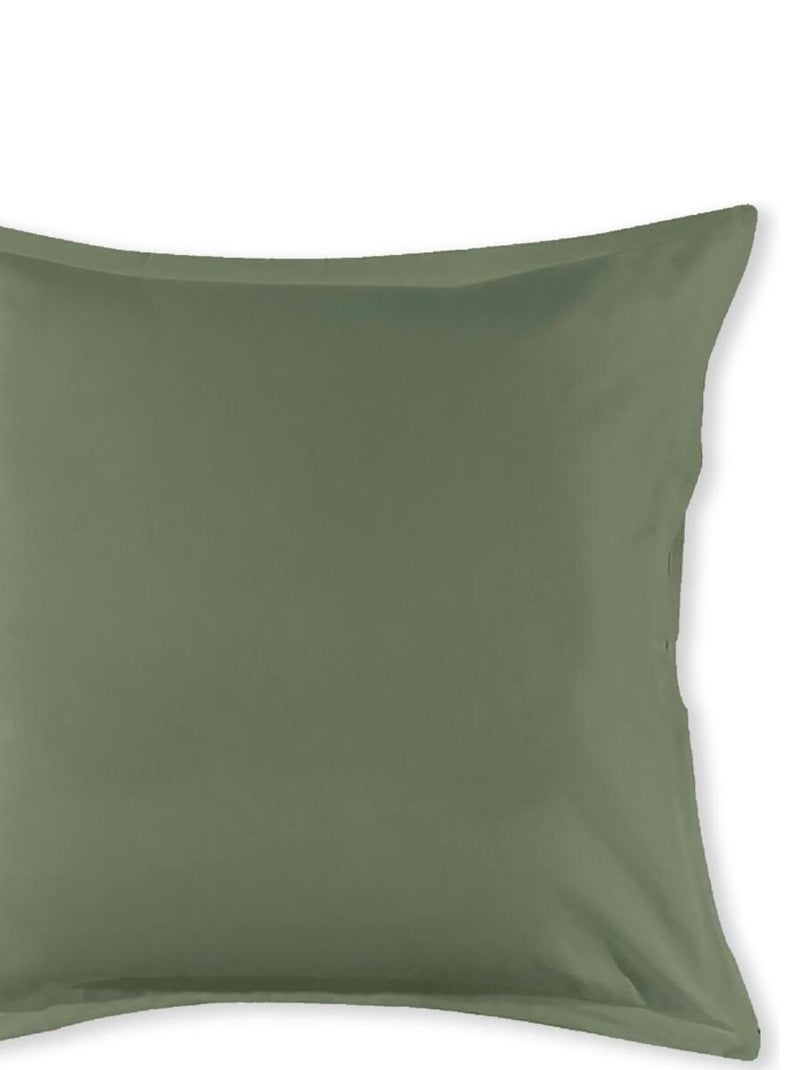 Future Home - Taie d'oreiller en coton 57 fils unie vert sauge Vert - Kiabi