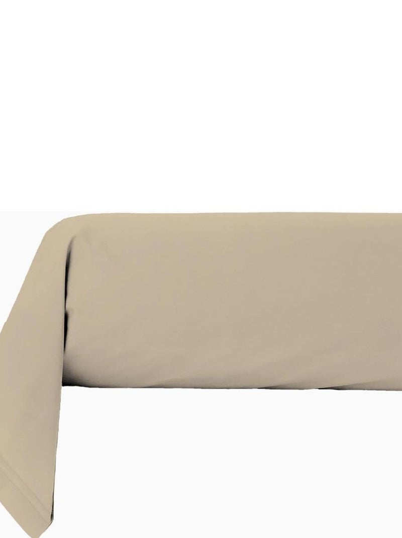 Future Home - Taie traversin en coton 57 fils unie beige Beige - Kiabi