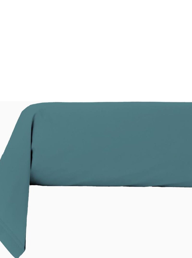 Future Home - Taie traversin en coton 57 fils unie bleu pétrole Bleu - Kiabi