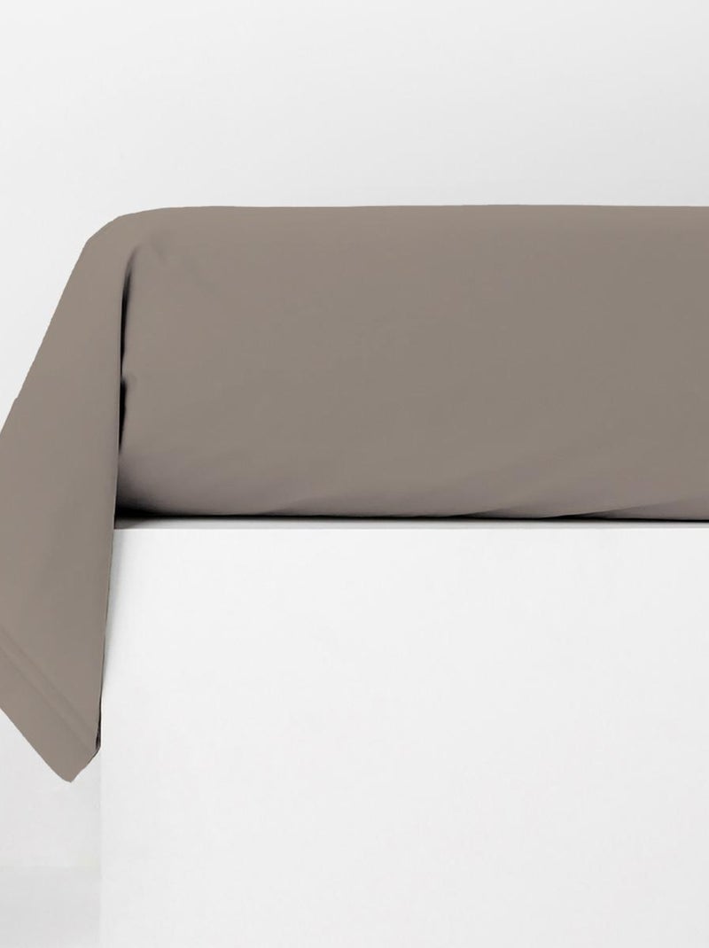 Future Home - Taie traversin en coton 57 fils unie Gris taupe - Kiabi