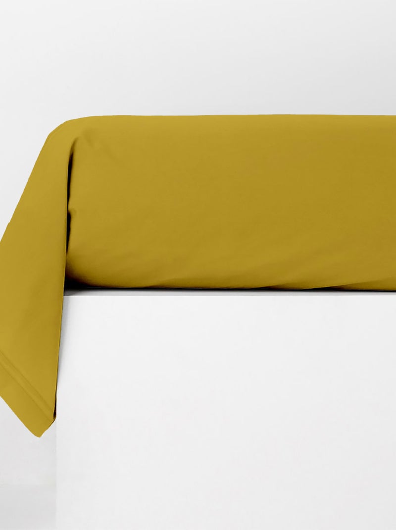 Future Home - Taie traversin en coton 57 fils unie jaune mimosa Jaune moutarde - Kiabi