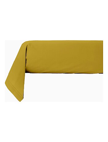 Future Home - Taie traversin en coton 57 fils unie jaune mimosa