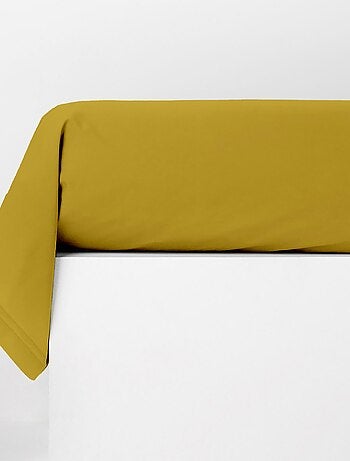 Future Home - Taie traversin en coton 57 fils unie jaune mimosa