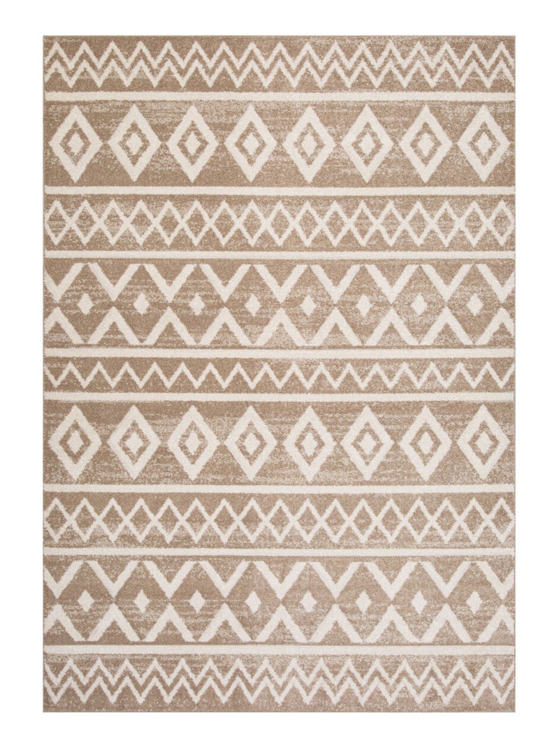Future Home - Tapis déco à motifs géométriques Beige - Kiabi