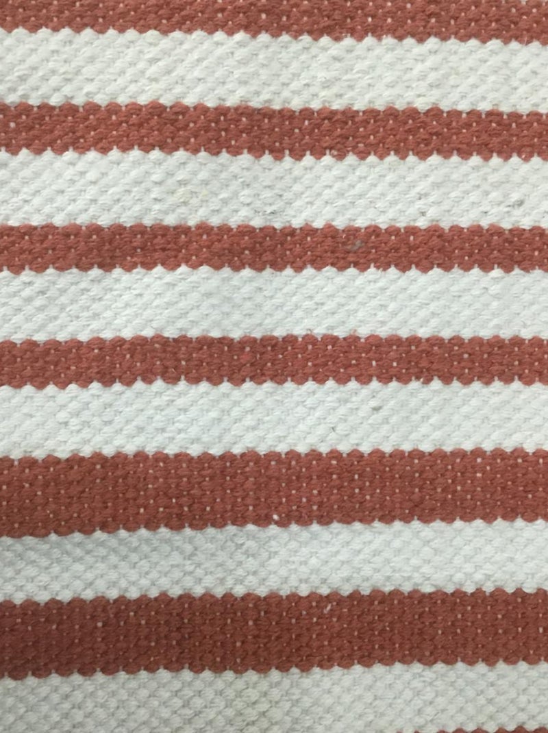 Future Home - Tapis déco à rayures en coton Blanc Rouge - Kiabi