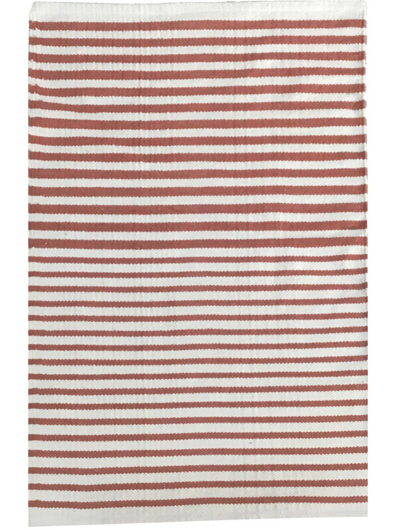 Future Home - Tapis déco à rayures en coton Rouge - Kiabi