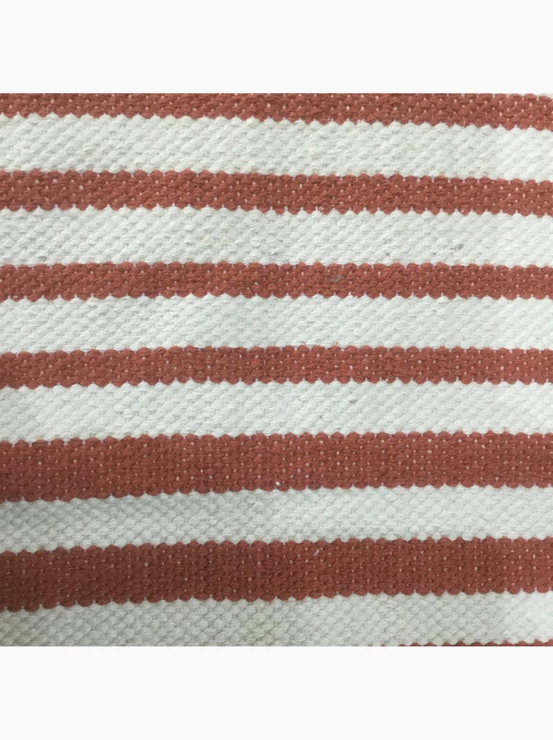 Future Home - Tapis déco à rayures en coton Rouge - Kiabi