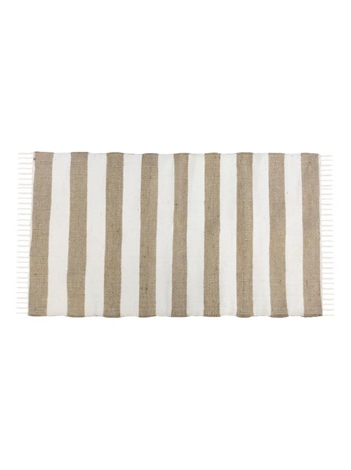 Future Home - Tapis déco à rayures en jute et coton - Kiabi