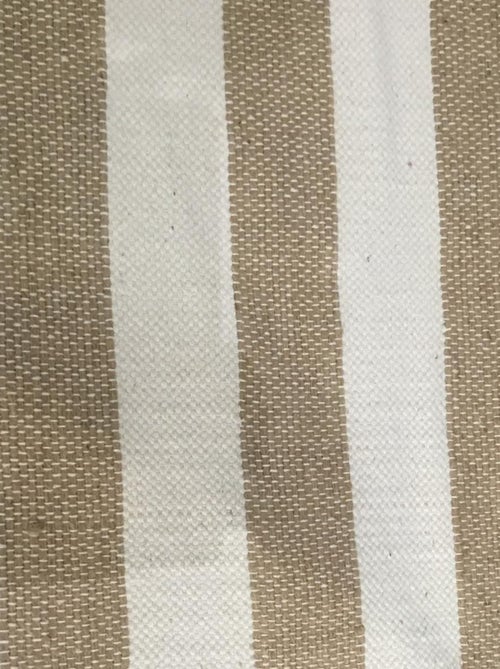 Future Home - Tapis déco à rayures en jute et coton - Kiabi