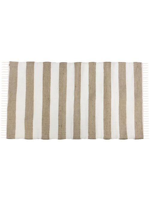 Future Home - Tapis déco à rayures en jute et coton - Kiabi Future Home - Tapis déco à rayures en jute et coton - Kiabi