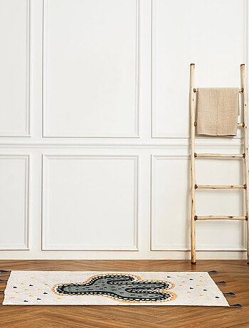 Future Home - Tapis déco enfant cactus en coton tissé