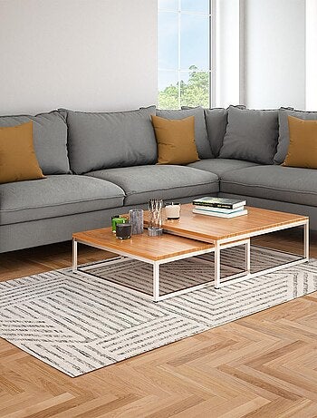 Future Home - Tapis déco géométrique en coton