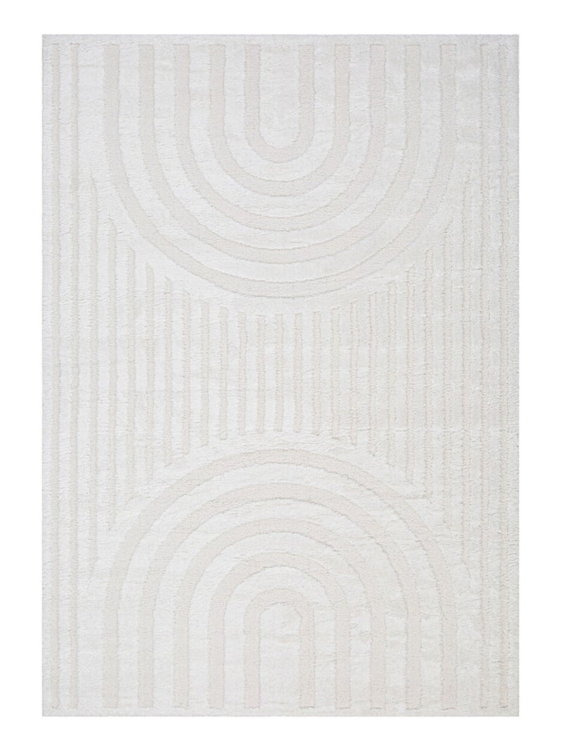 Future Home - Tapis déco motif circulaire arche Ecru - Kiabi
